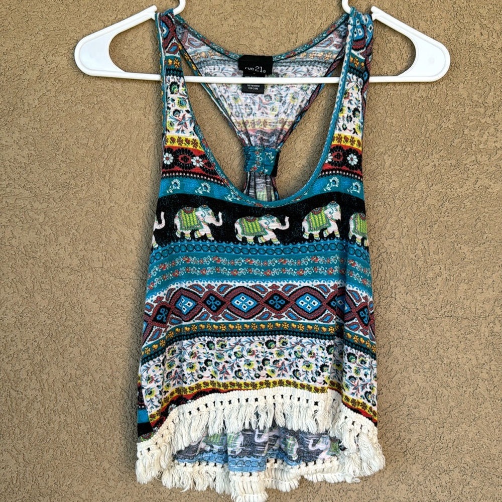 Boho elephant tank